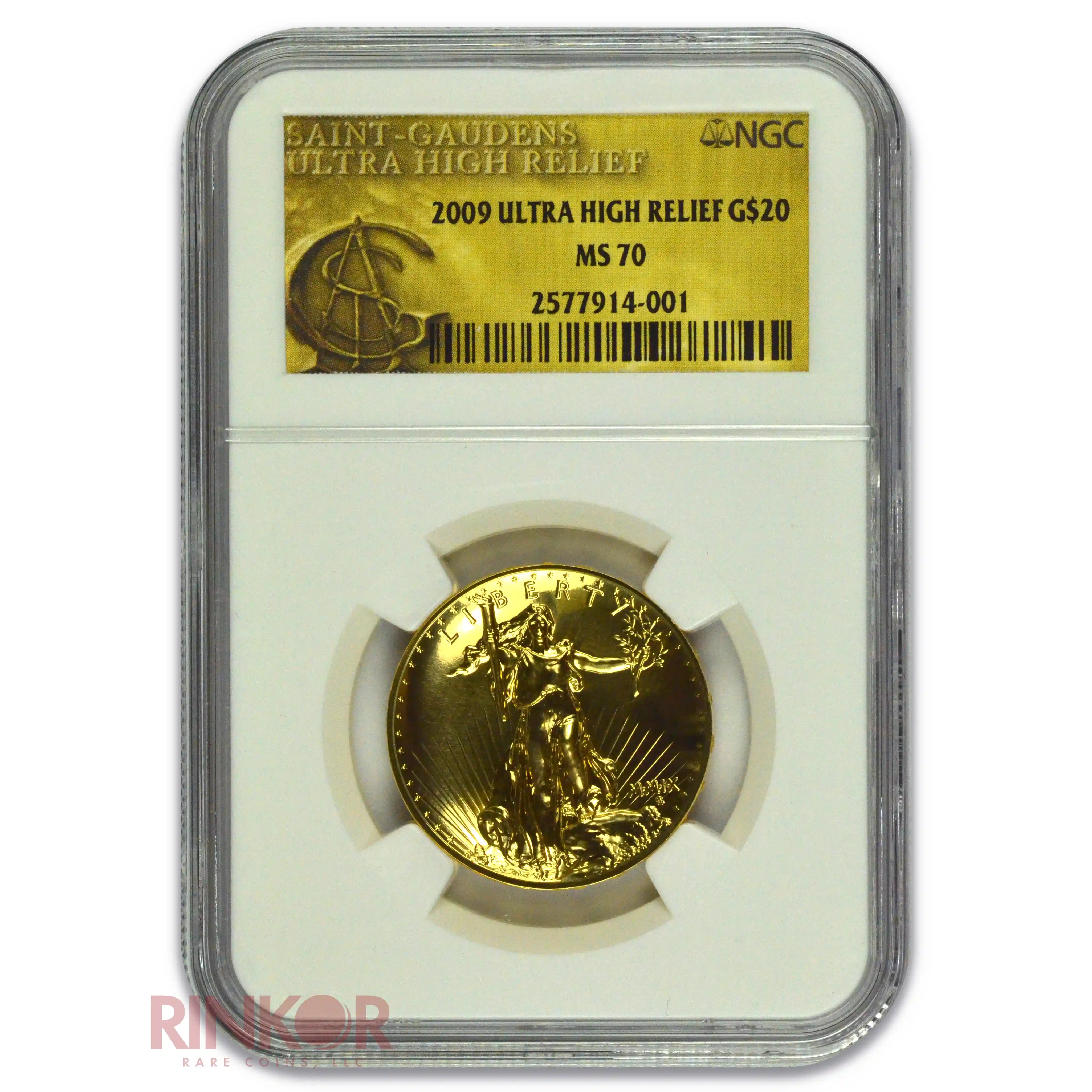 2009 1oz Gold Ultra High Relief Double Eagle $20 NGC MS 70