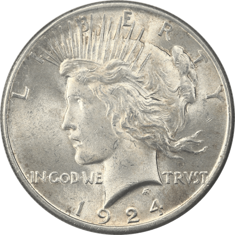 1924 Peace Silver Dollar $1,  Choice Uncirculated 