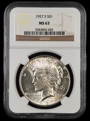 1927 S $1 NGC MS63