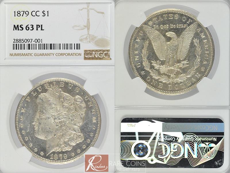 1879-CC $1 NGC MS 63 PL