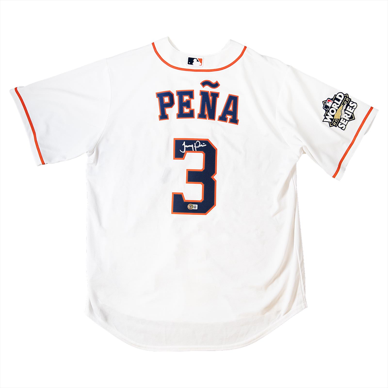 Jeremy Pena Signed Authentic Astros 2022 WS Jersey Beckett Certfied 