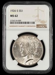 1926 S $1 NGC MS 62