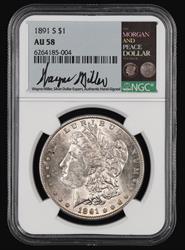 1891 S $1 NGC AU58 AU58