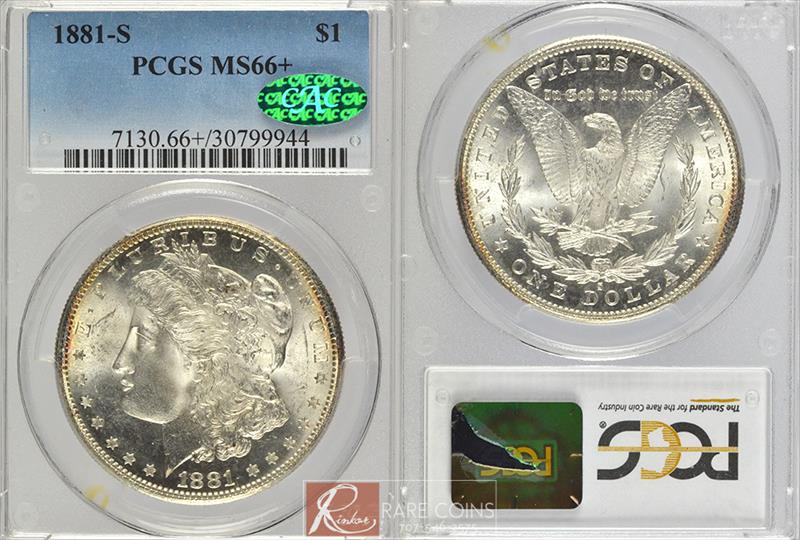 1881-S $1 PCGS MS 66+ CAC