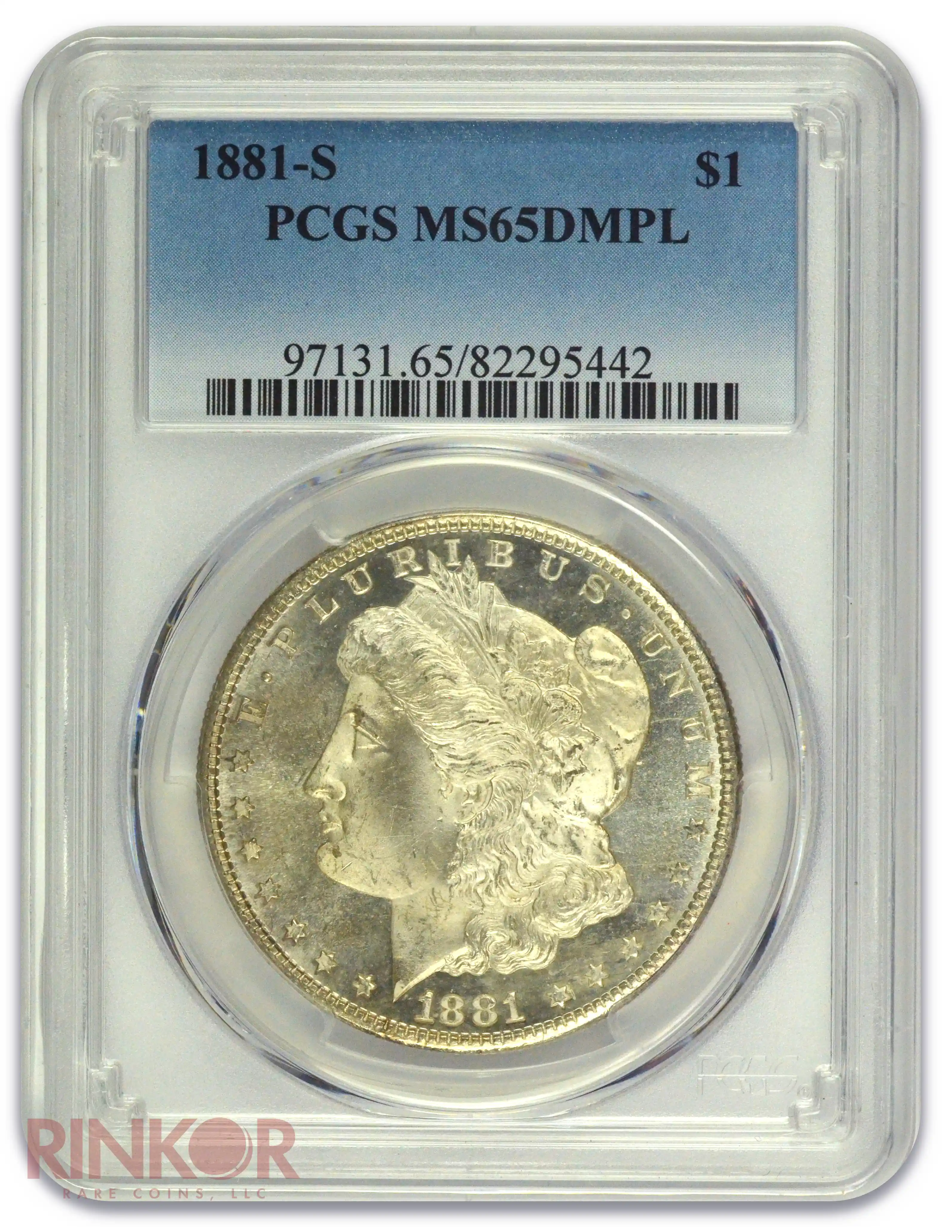 1881-S $1 Morgan Dollar PCGS MS 65 DMPL
