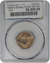 1920-D Buffalo PCGS MS 65+