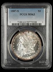 1887-S $1 PCGS MS 63
