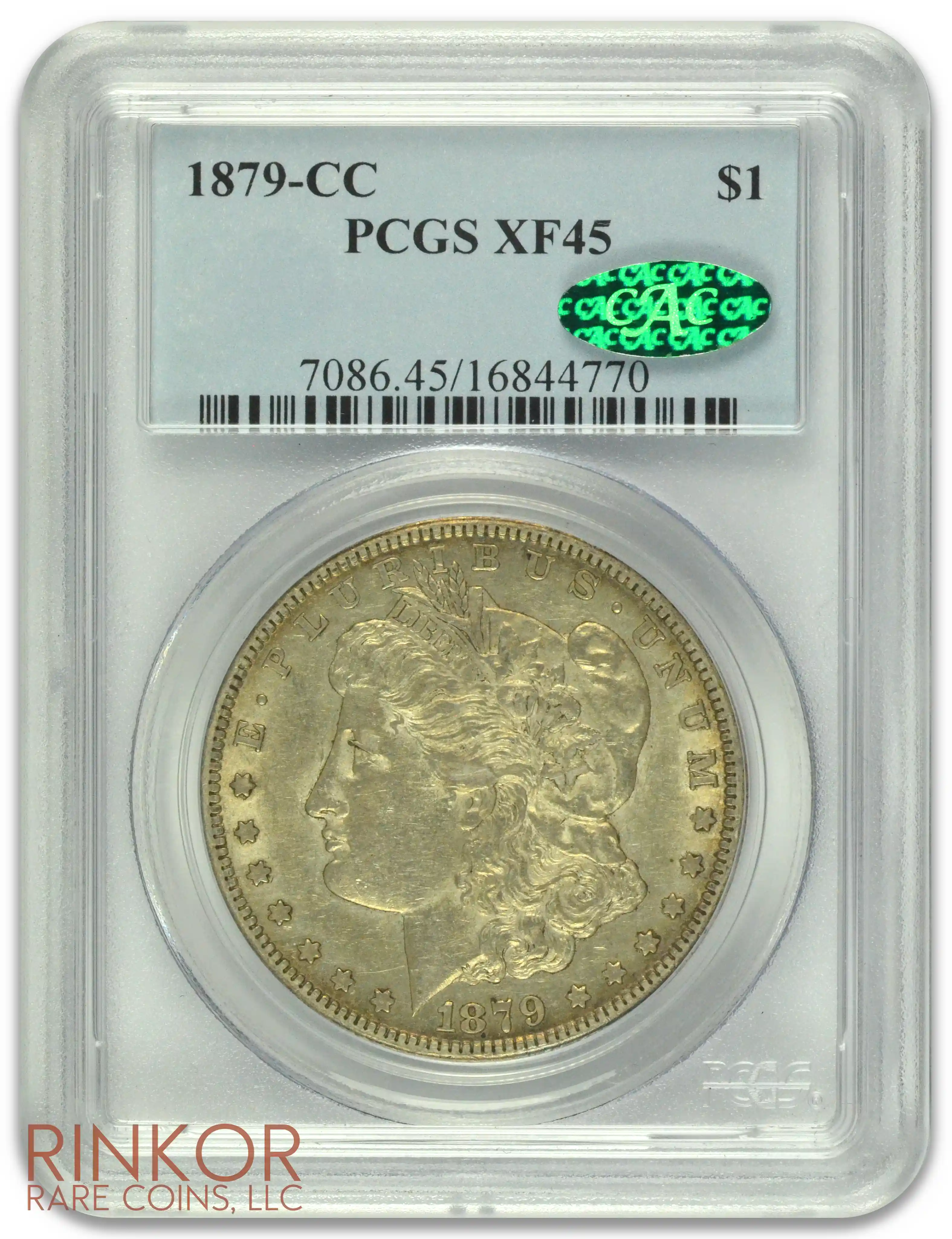 1879-CC $1 PCGS XF-45 CAC