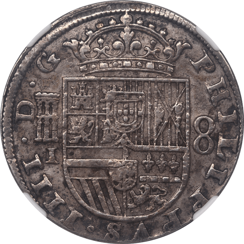 Spain 1651 D.G Phillippvs IIII Segovia - Arabic 8, NGC AU 50 - Original