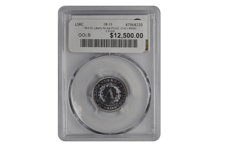 1903 5C Liberty Nickel PCGS  (CAC) #3680-5
