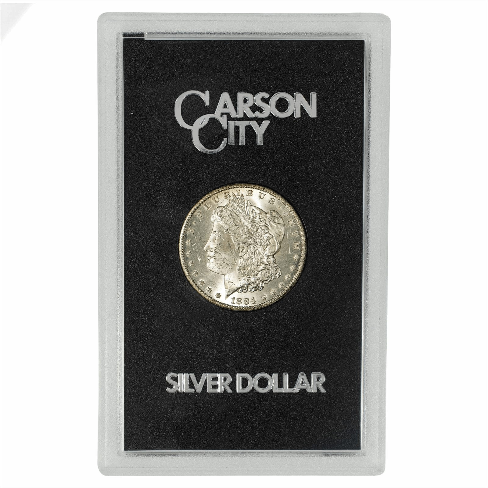 1884CC Morgan Dollar $1 GSA Carson City w/ Box and CoA Rainbow Toned Reverse