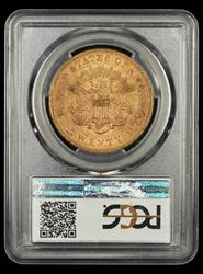 1861 $20 Gold The War Hoard PCGS AU-53 CAC