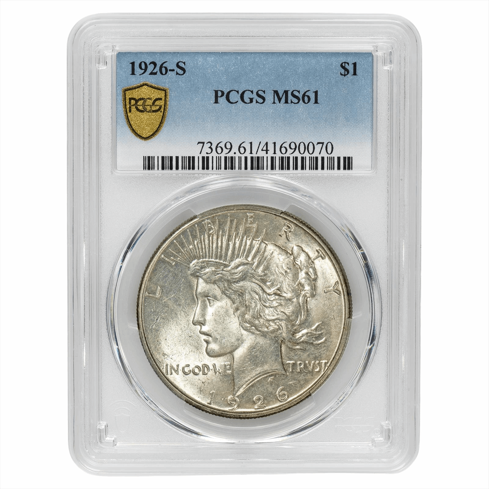 1926-S Silver Peace Dollar $1 PCGS MS 61