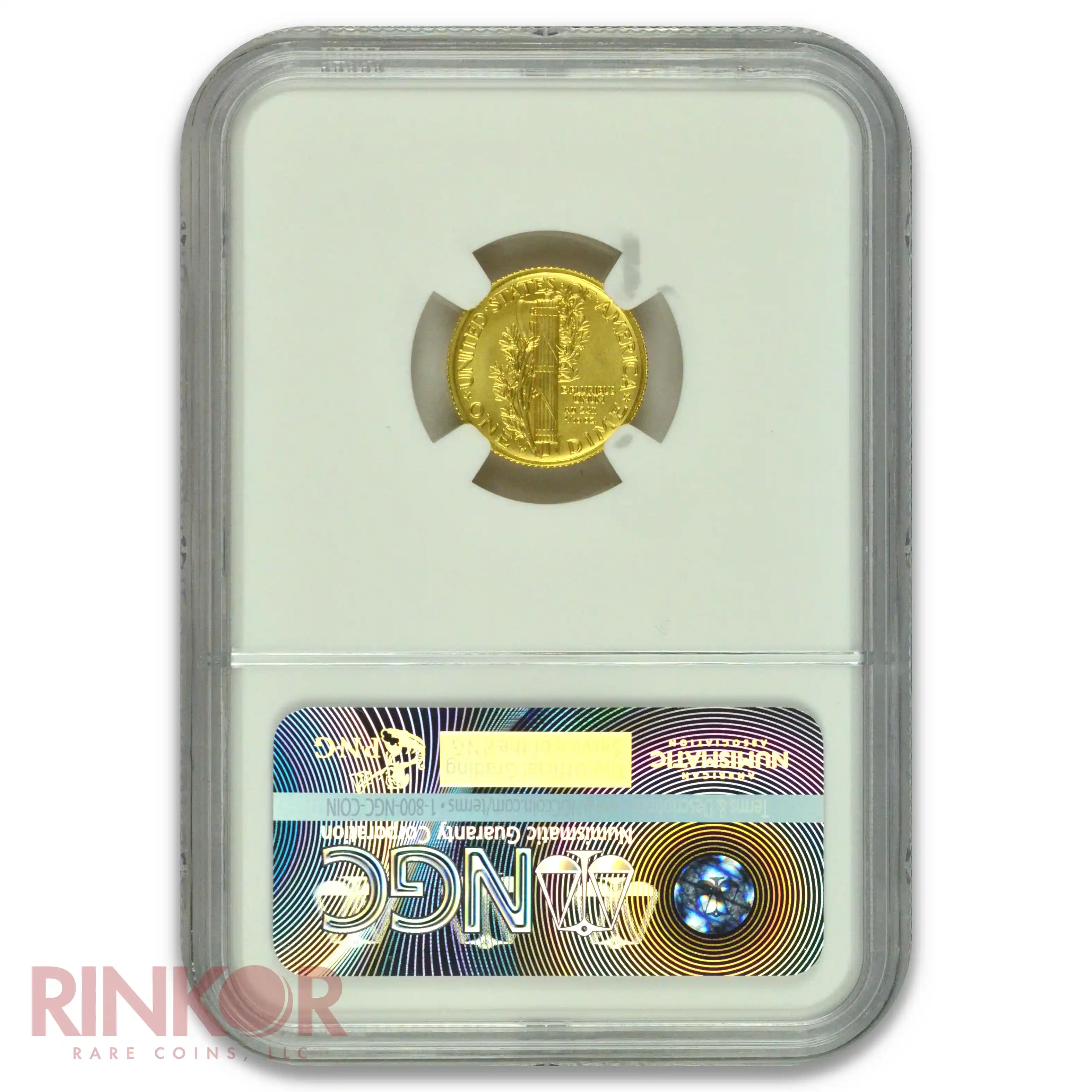 2016-W Gold 1/10thoz Mercury Dime Centennial Chicago Cubs Label NGC SP 70