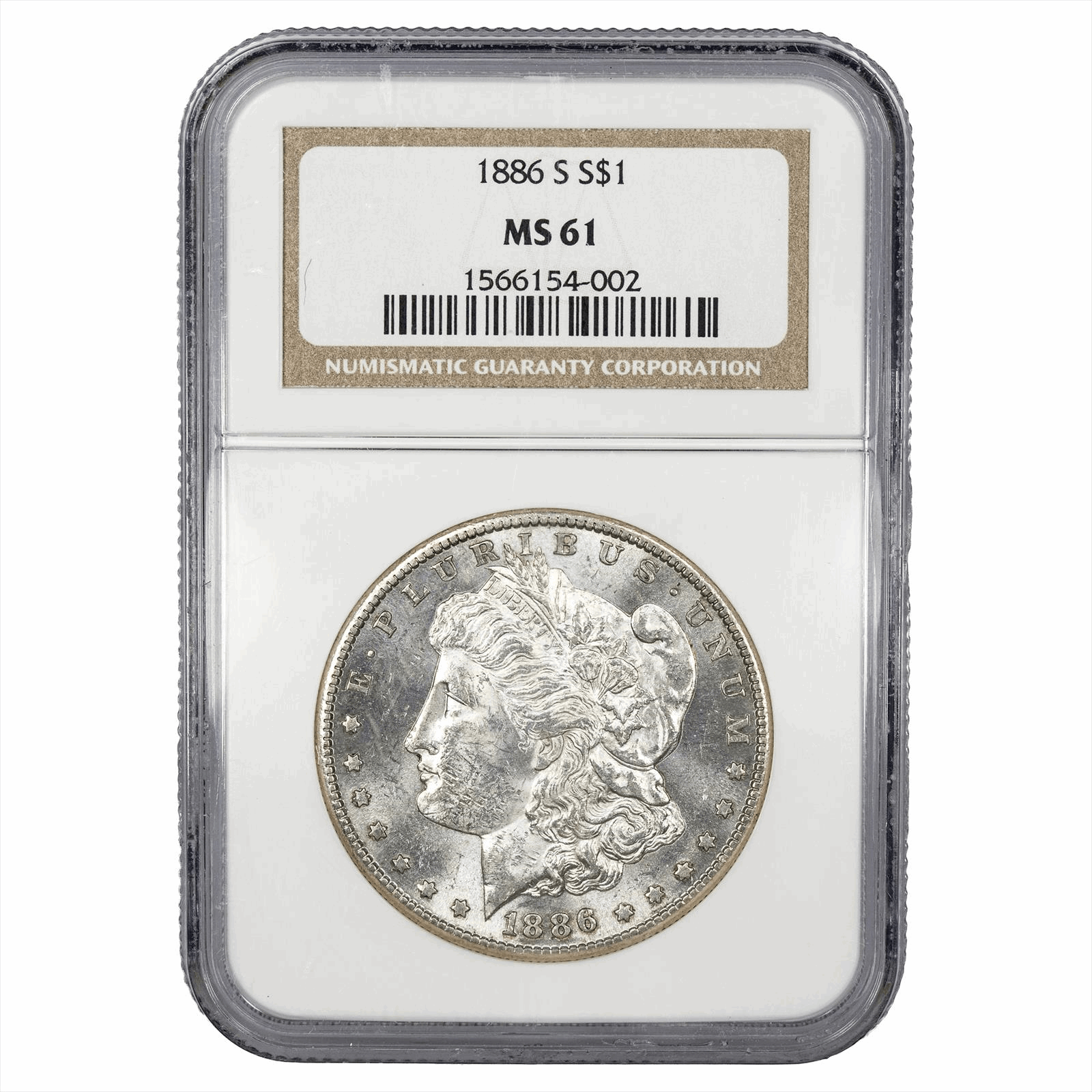 1886-S Morgan Silver Dollar $1 NGC MS 61