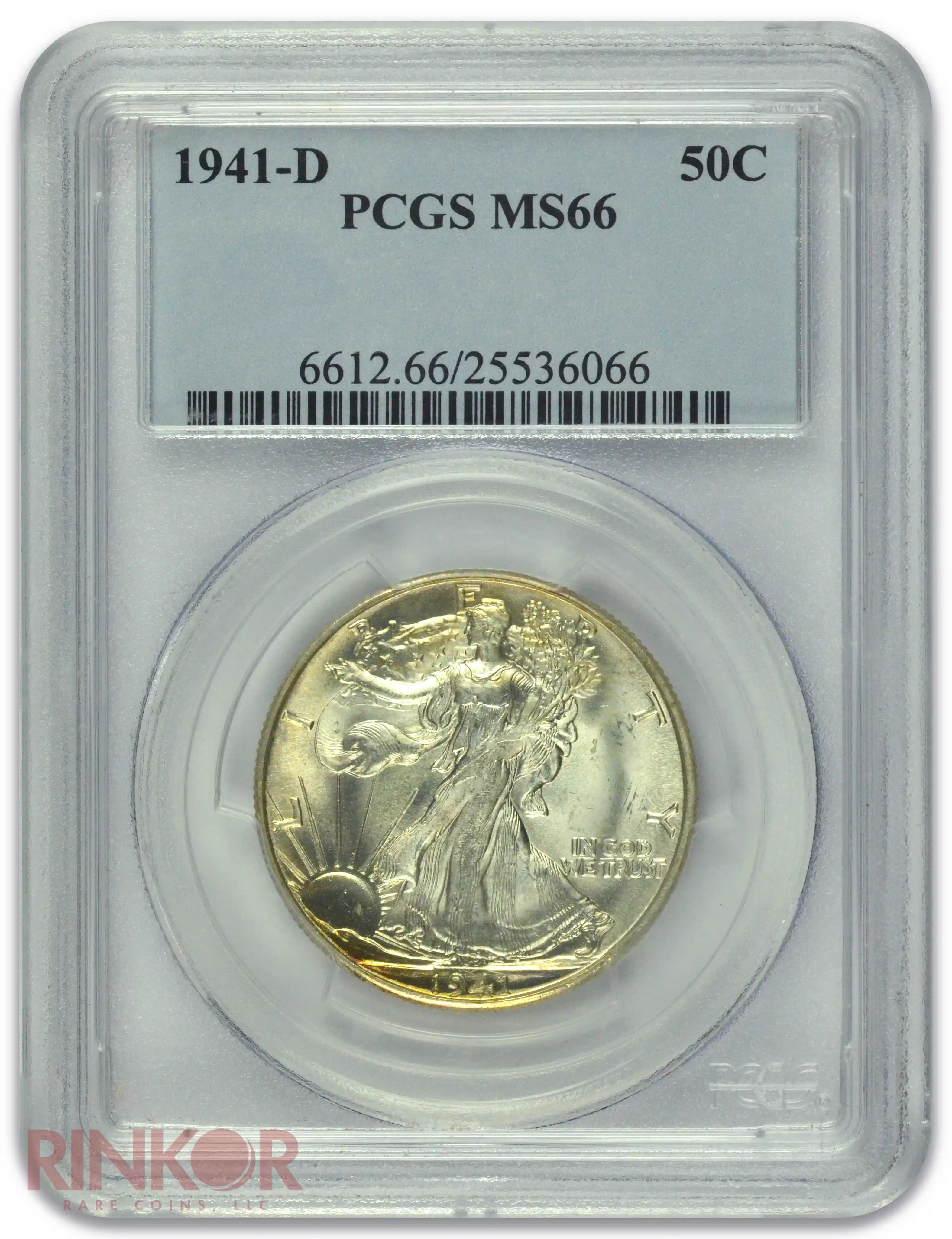 1941-D Walking Liberty Half Dollar PCGS MS 66