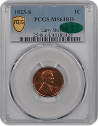 1923-S Lincoln PCGS CAC  MS RD 64 