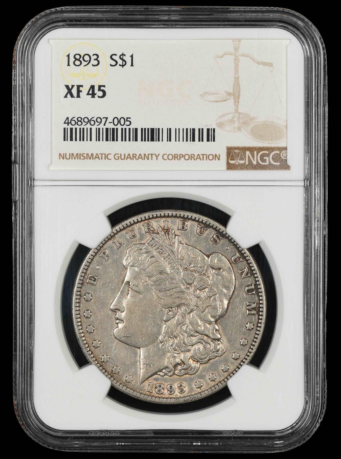 1893 $1 NGC XF-45