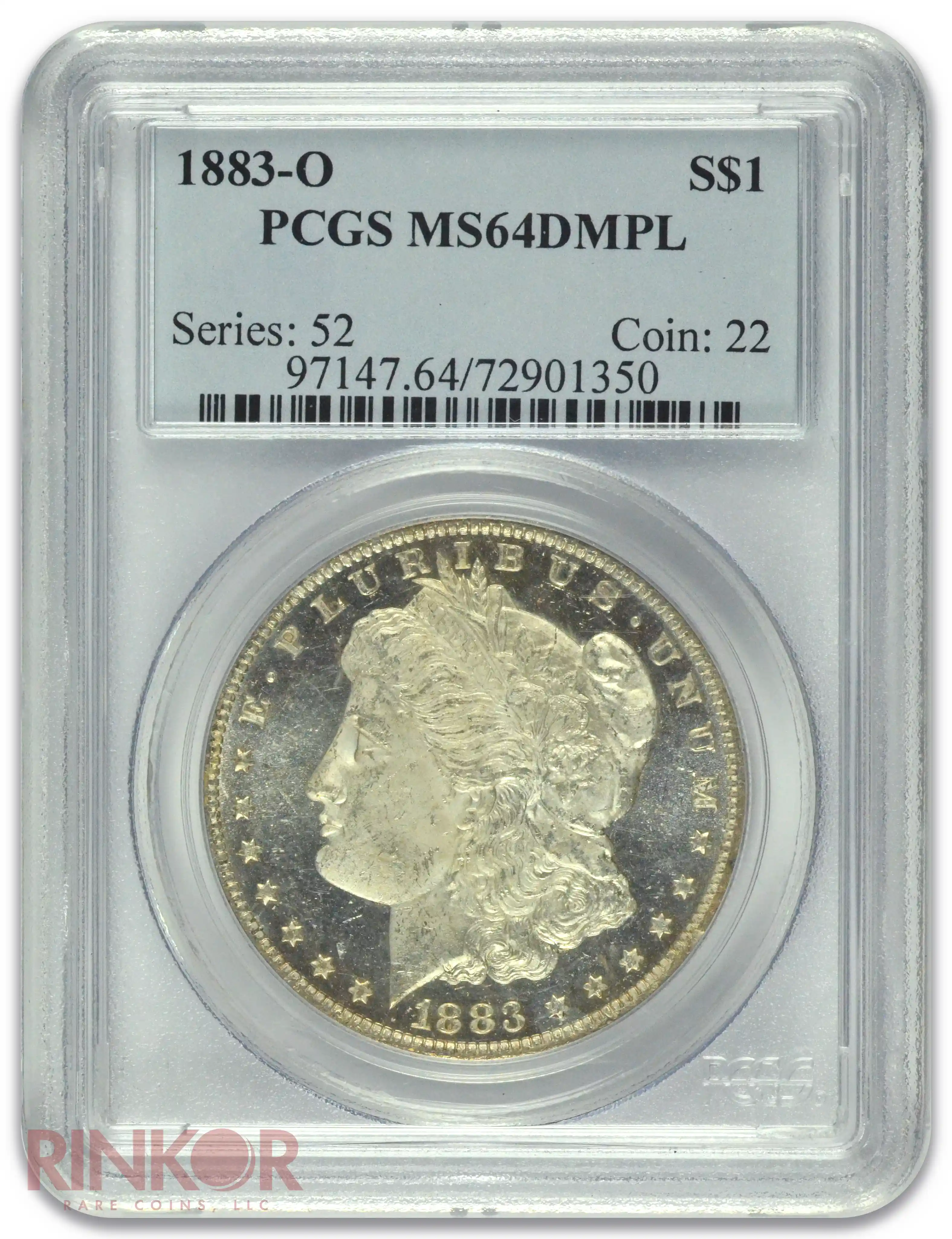 1883-O $1 Morgan Dollar PCGS MS 64 DMPL