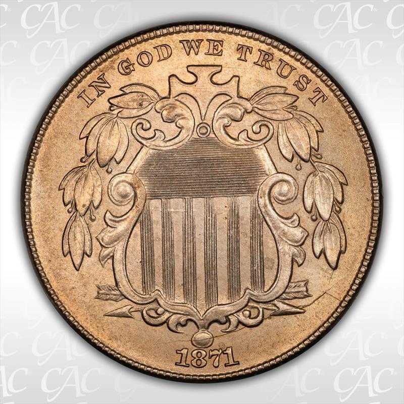 1871 5c CACG MS 64