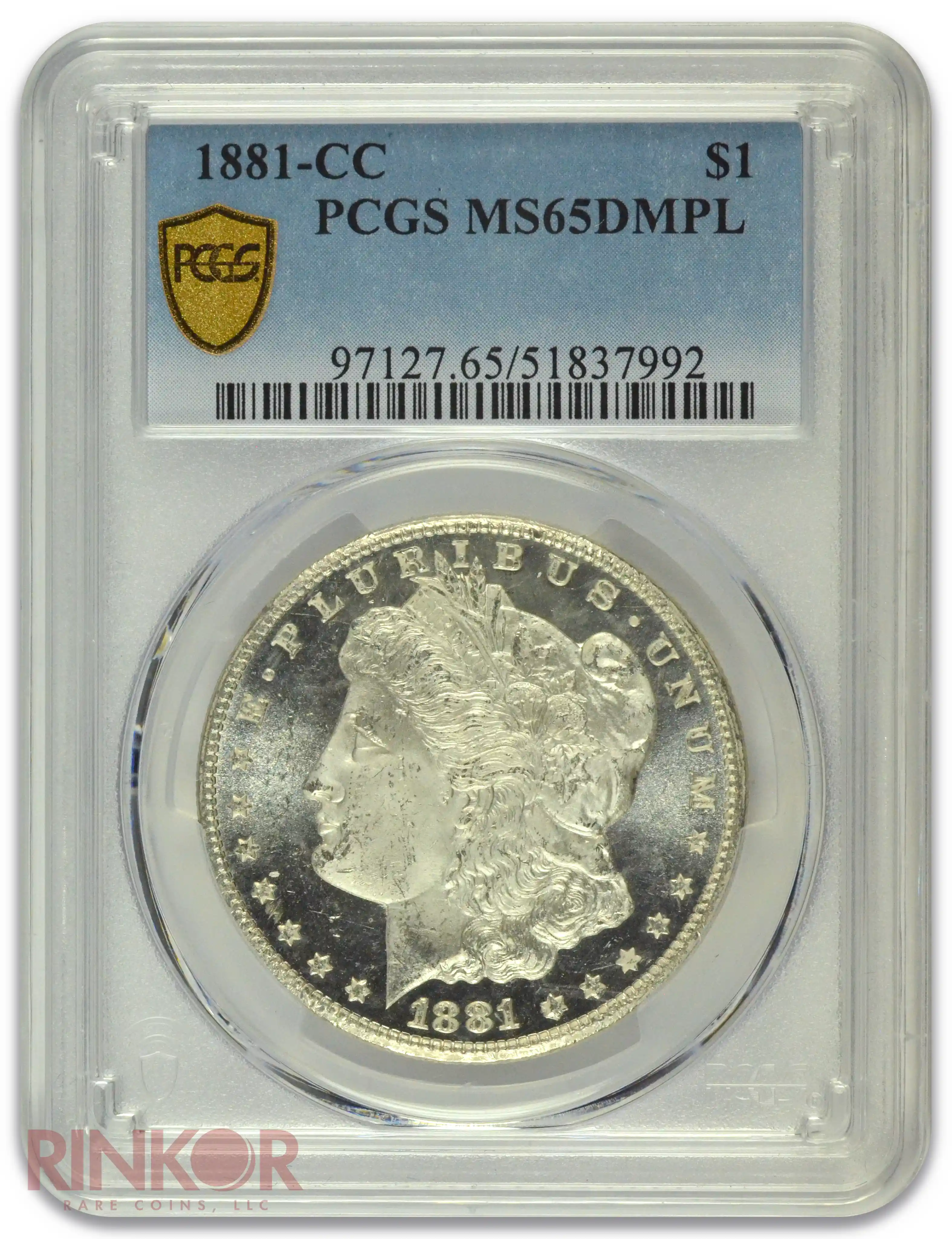 1881-CC $1 Morgan Dollar PCGS MS 65 DMPL