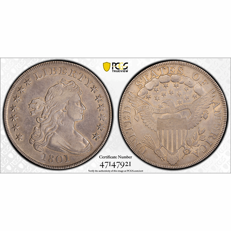 1801 $1 Draped Bust Dollar B-1, BB-211 - PCGS - U.S. Coins and Jewelry