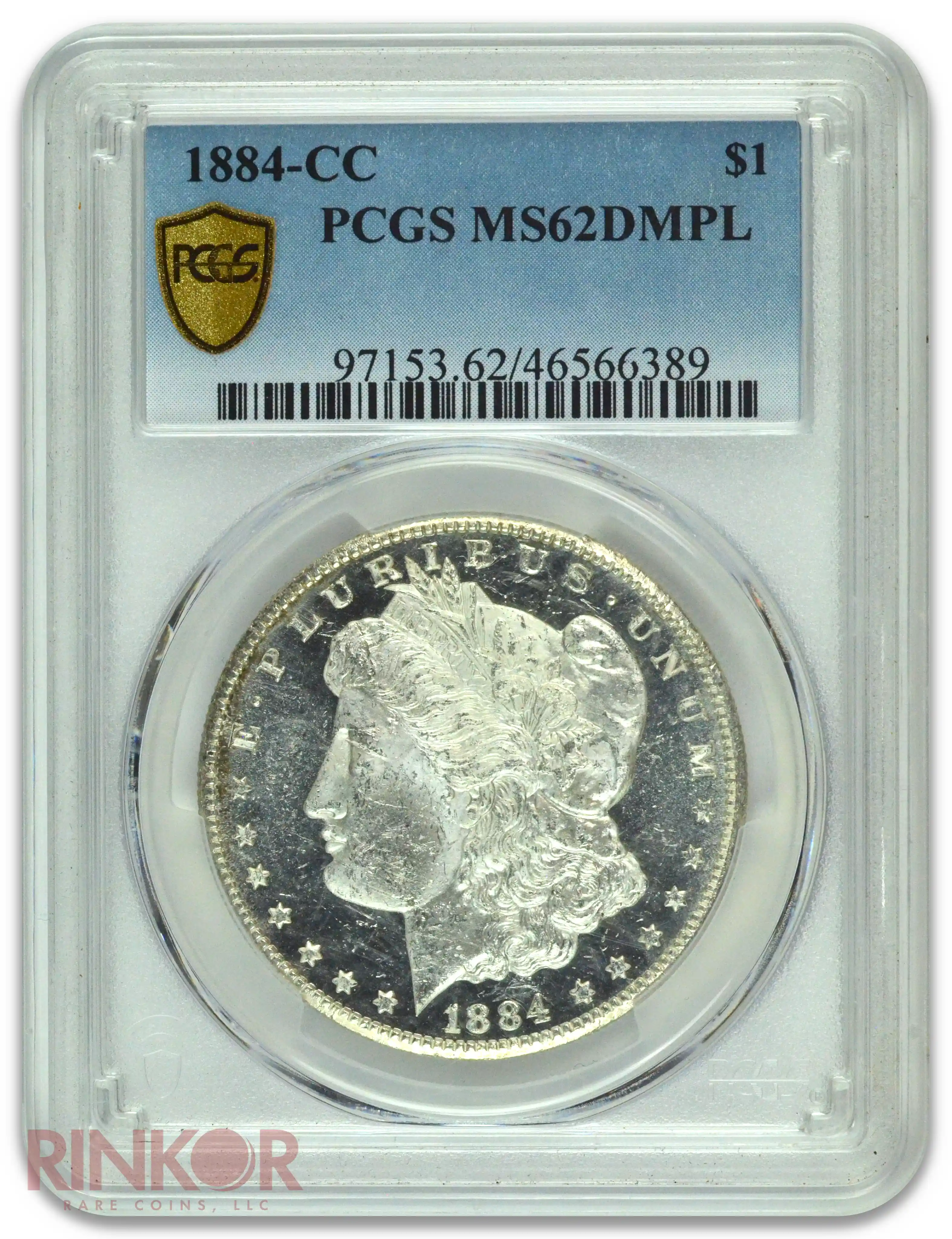 1884-CC $1 Morgan Dollar PCGS MS 62 DMPL