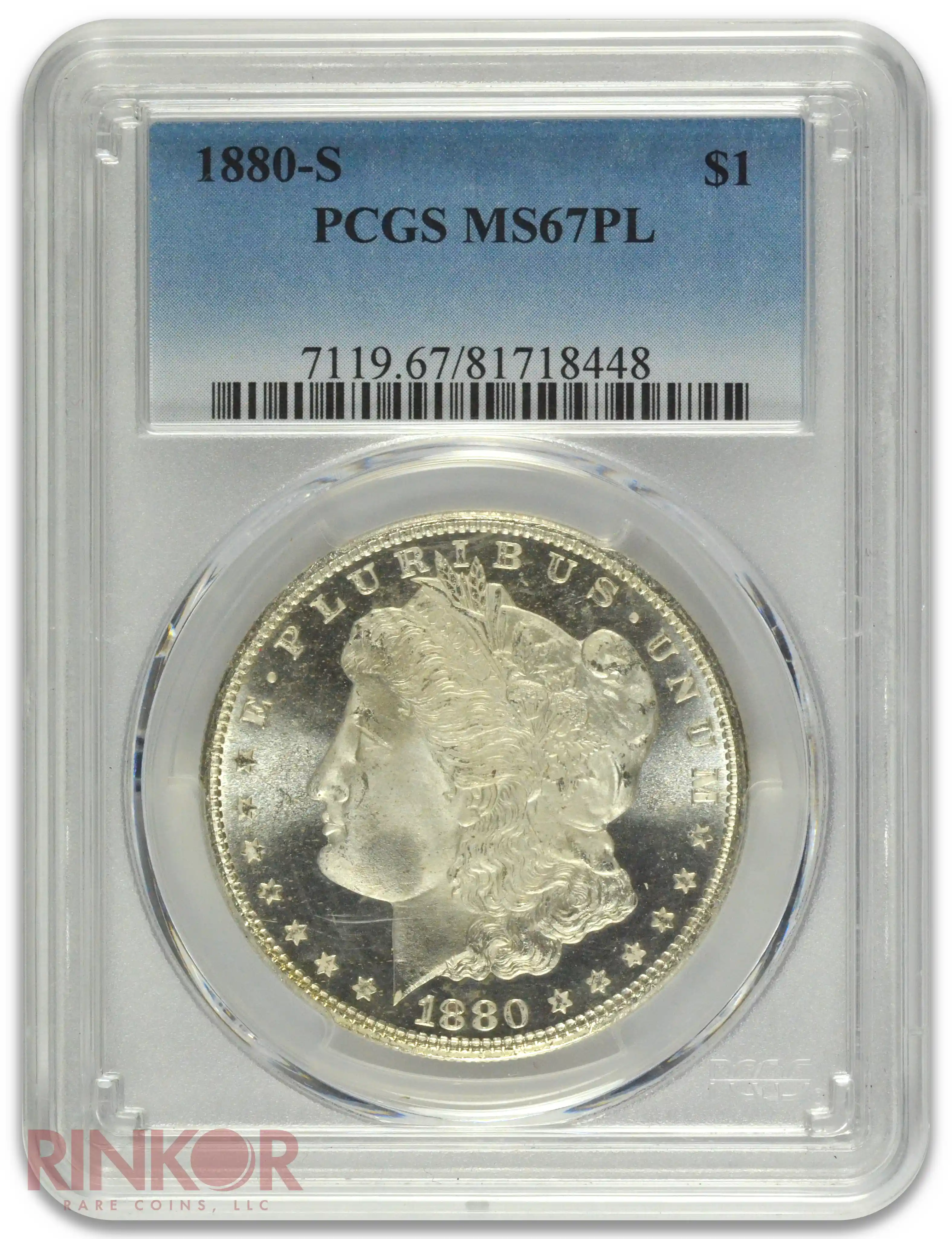 1880-S $1 PCGS MS 67 PL