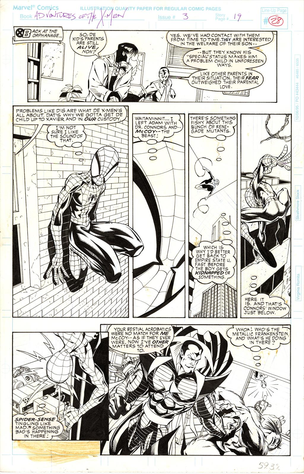 Adventures of the X-Men #3 Page 19 Artist:  Ben Herrera (Penciller) ,  Mike Miller (Inker) Media Type: Pen and Ink Art Type: Interior Page 