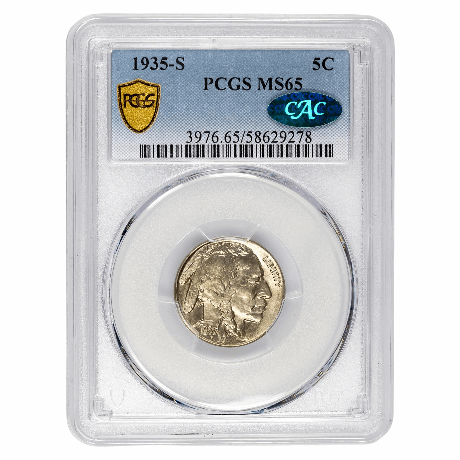 1935-S Buffalo Nickel 5C PCGS MS 65 CAC