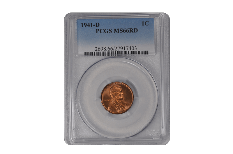 1941-D Lincoln Wheat PCGS MS RD 66