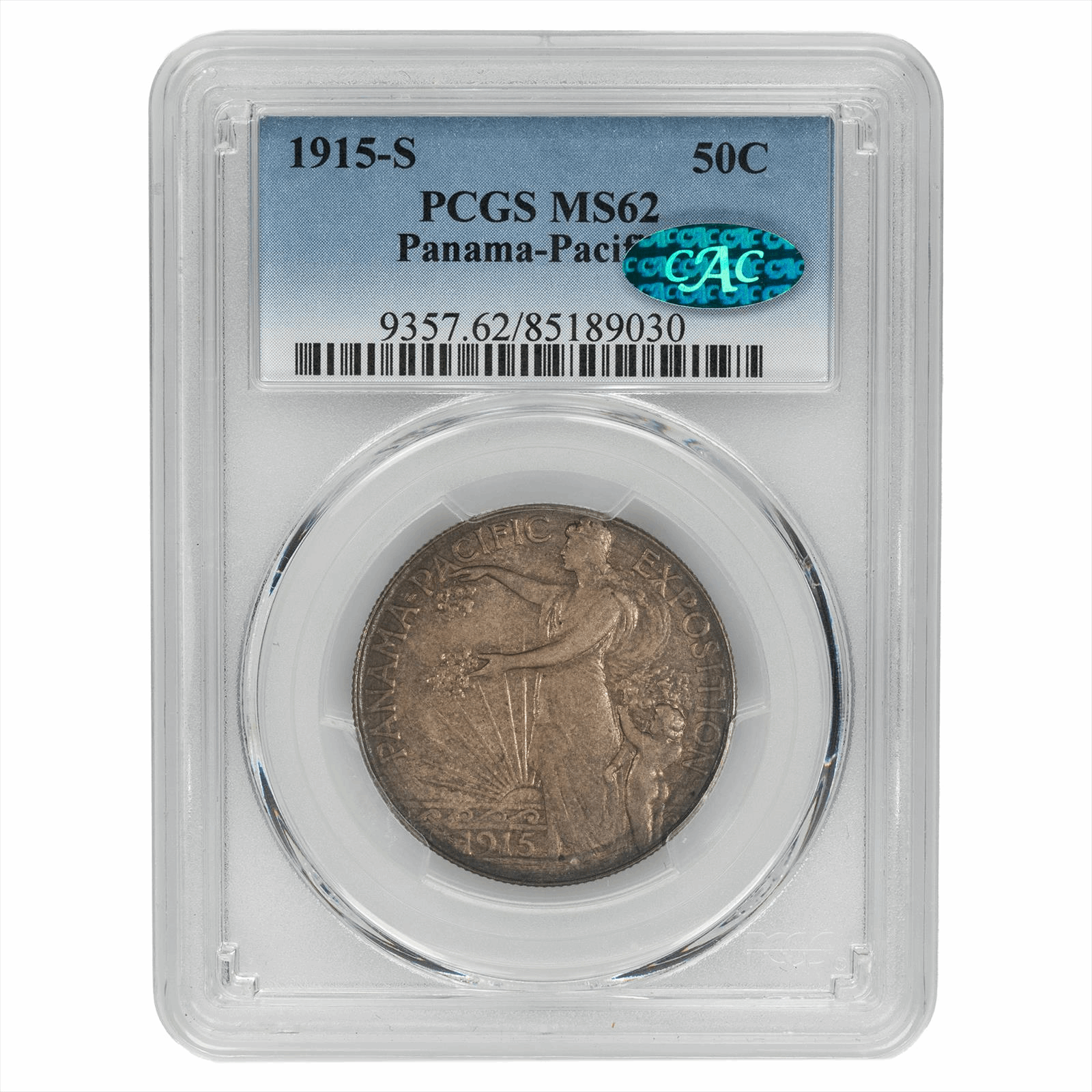 1915S Panama Pacific 50C PCGS MS 62 CAC