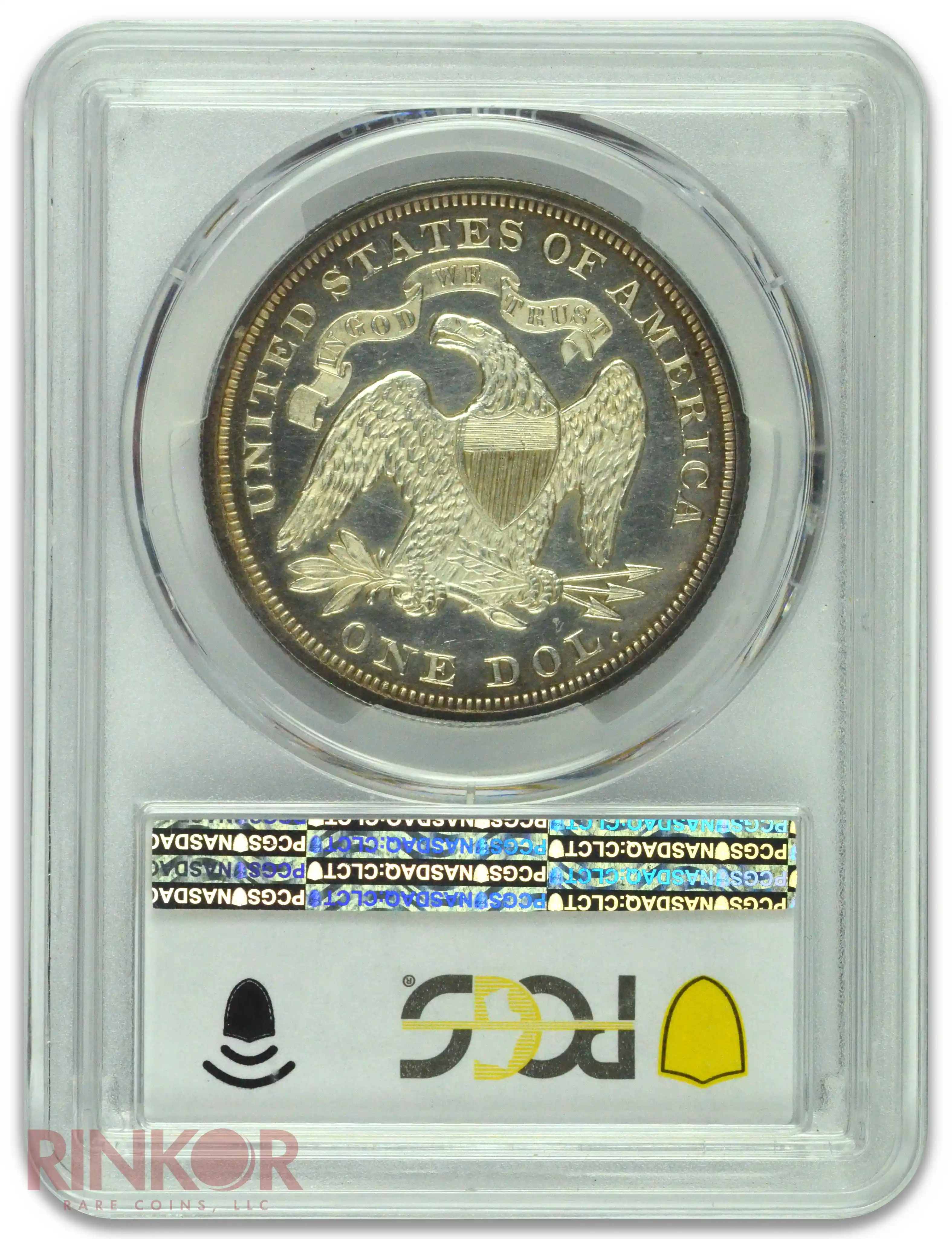1869 $1 Seated Dollar PCGS PR 61