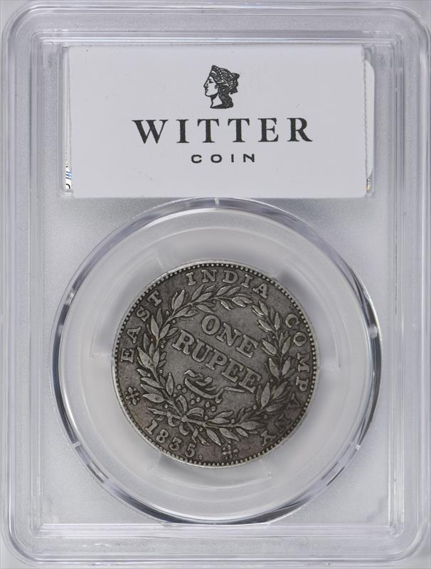 1835. (B) India British Rupee SW-1.47 PCGS XF40 
