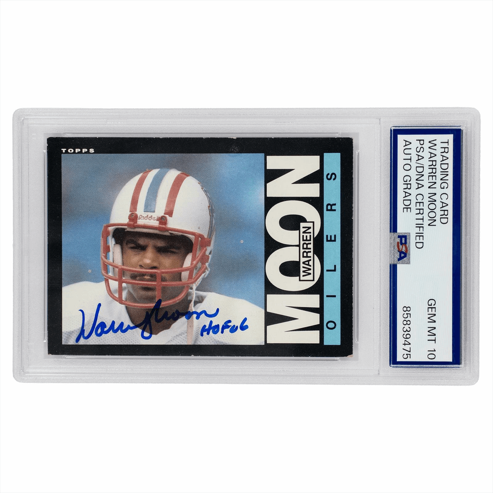 1986 Topps Warren Moon #251 PSA/DNA GEM MT 10 AUTO GRADE