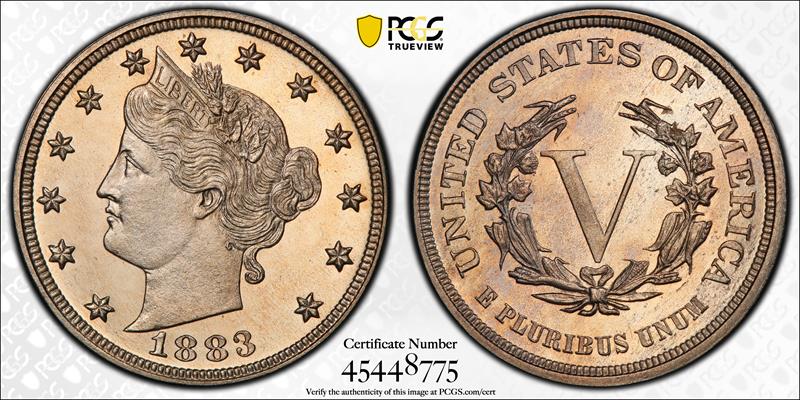 1883 No Cents 5C PCGS PR 66 CAC