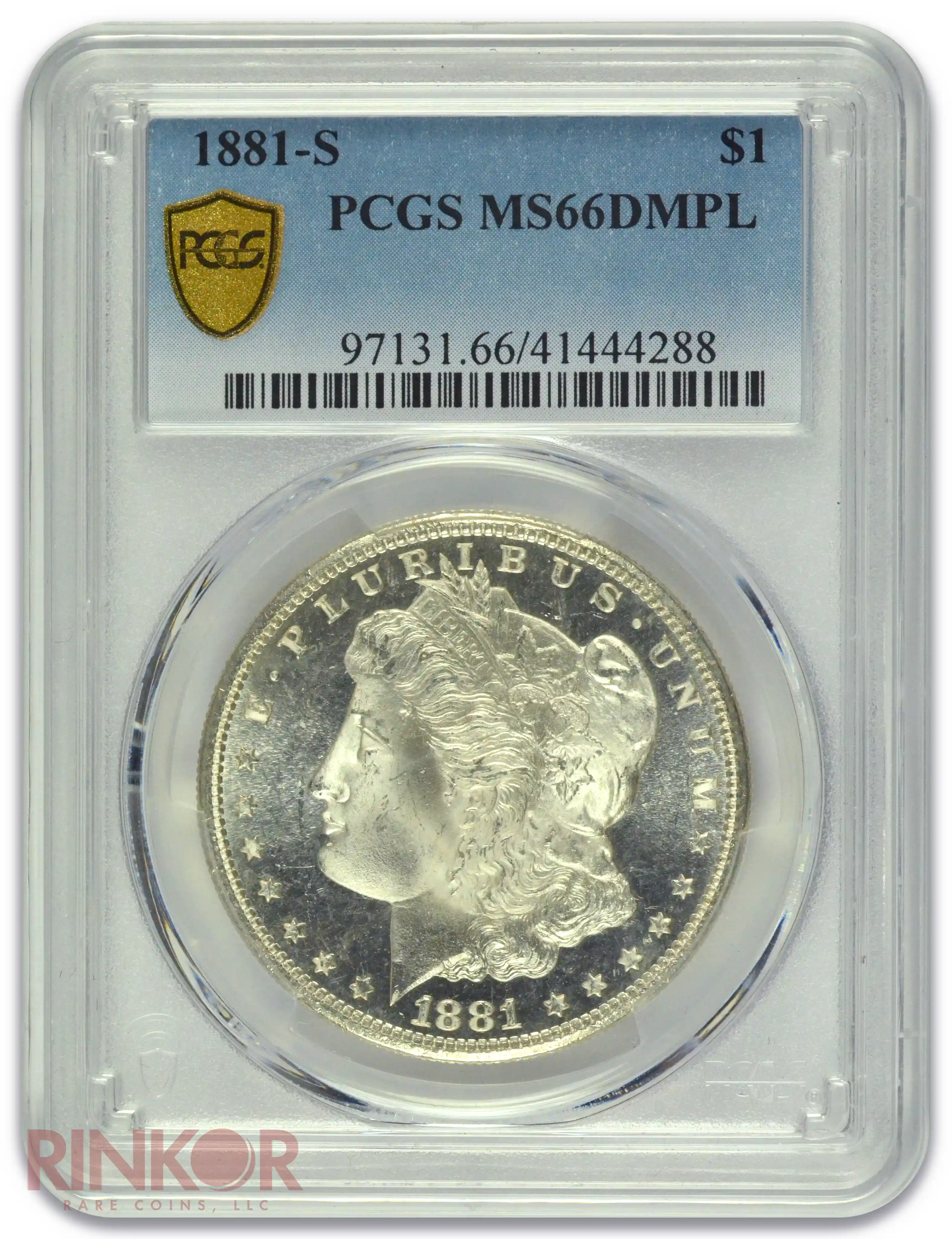 1881-S $1 Morgan Dollar PCGS MS 66 DMPL