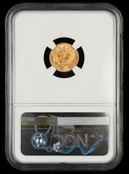 1862 $1 Gold DDO FS-101 Bill Fivaz Signature Label NGC MS63