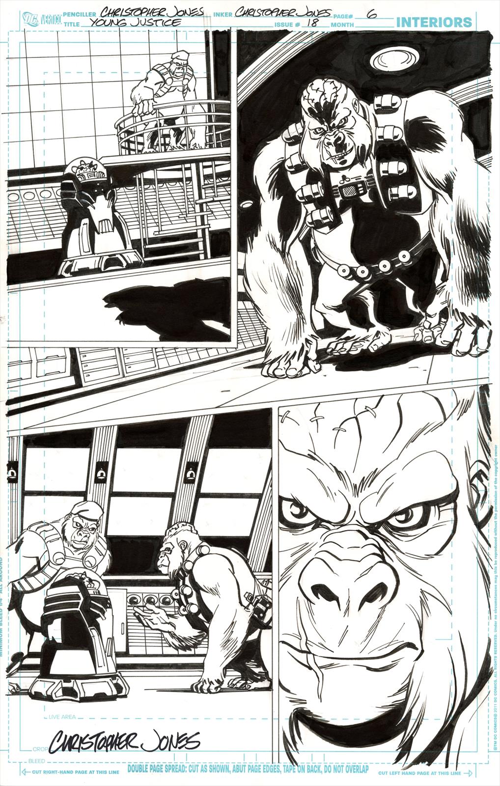Young Justice # 18 Page 6 Artist:  Christopher Jones (Penciller) ,  Christopher Jones (Inker) Media Type: Pen and Ink Art Type: Interior Page 