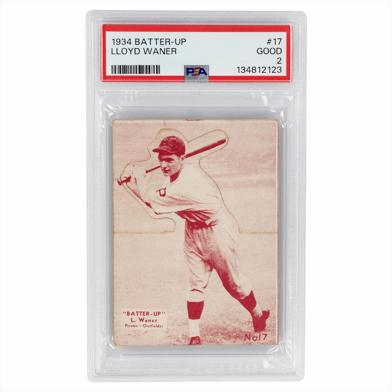 1934 Batter Up Lloyd Waner #17 PSA GOOD 2 Cert #134812123