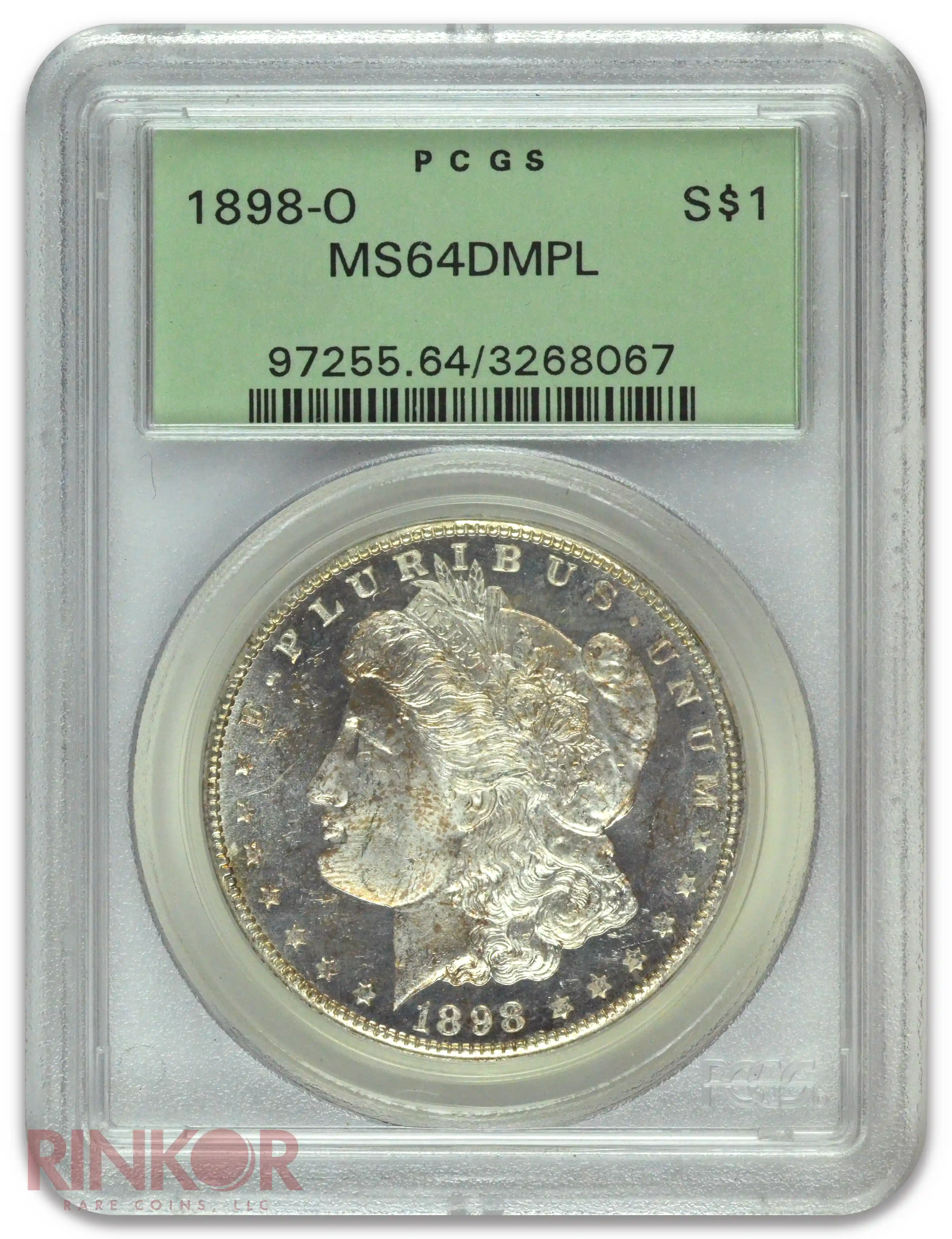 1898-O $1 Morgan Dollar PCGS MS 64 DMPL