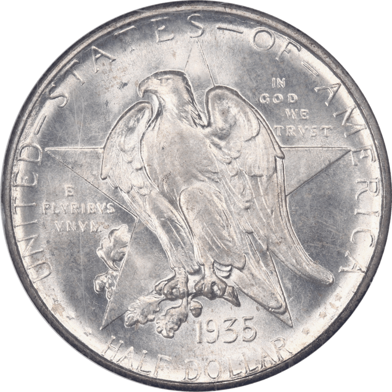 1935-D Texas Half Dollar Commemorative 50c NGC MS 66 - Gem BU