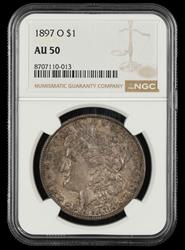 1897 O $1 NGC AU-50
