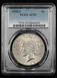 1928-S $1 PCGS AU-53