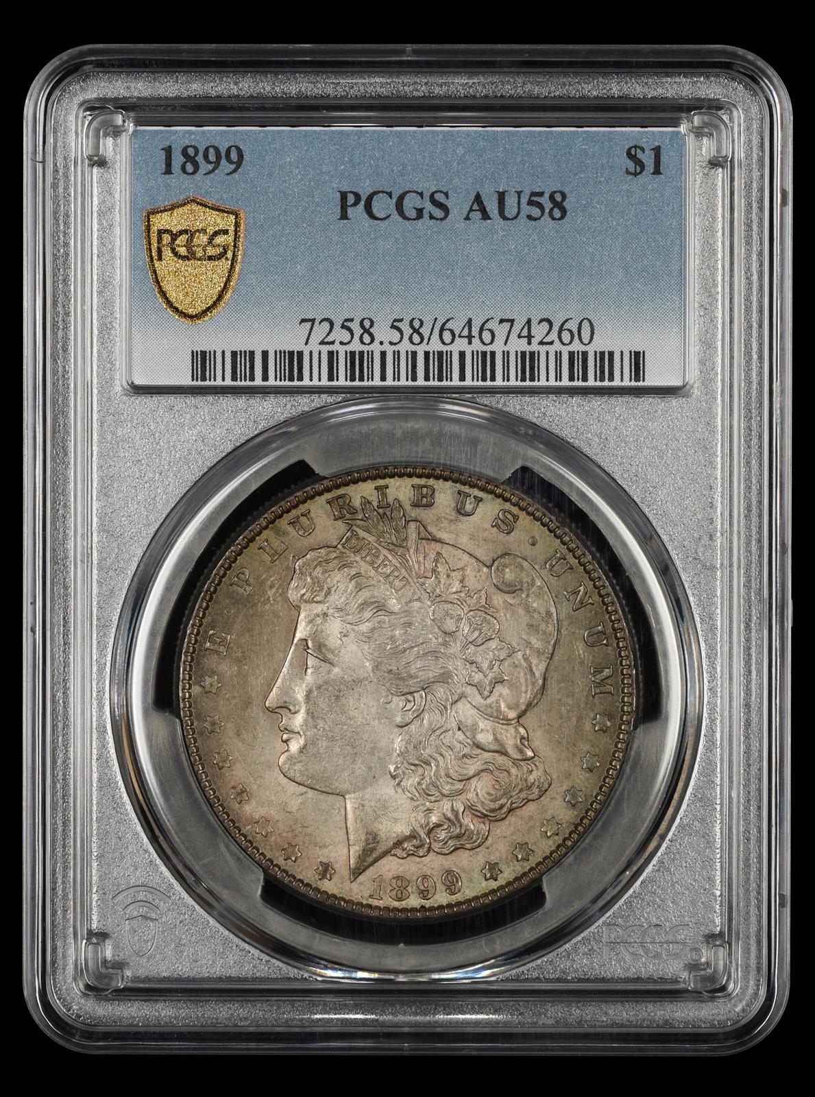 1899 $1 PCGS AU-58