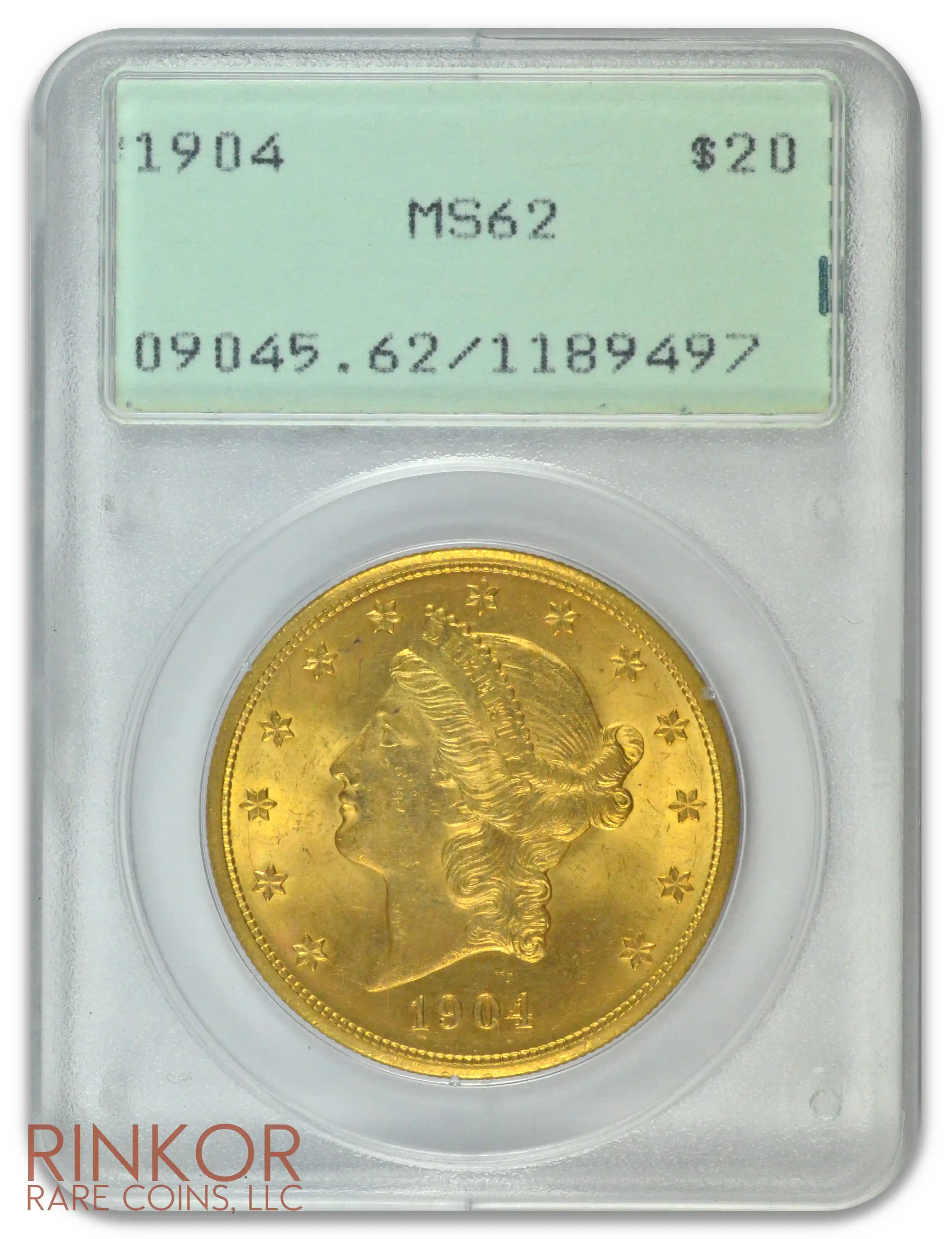 1904 Liberty $20 PCGS MS 62