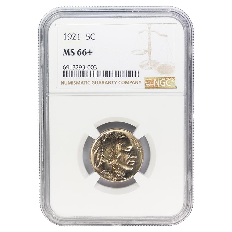 1921 Buffalo Nickel NGC MS 66+