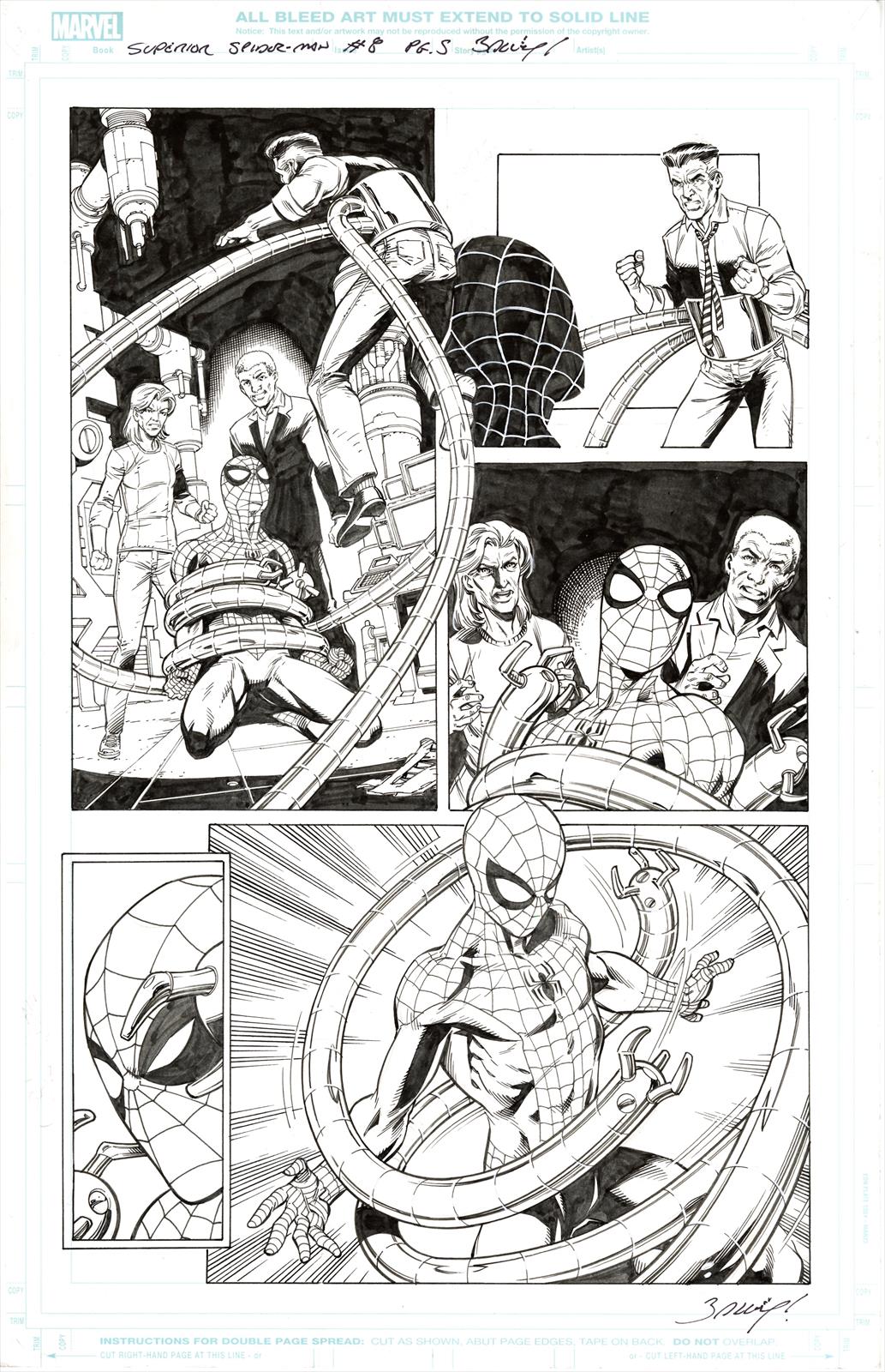 Superior Spider-Man #8 Page 5 Artist:  Mark Bagley (Penciller) ,  John Dell (Inker) Media Type: Pen and Ink Art Type: Interior Page 
