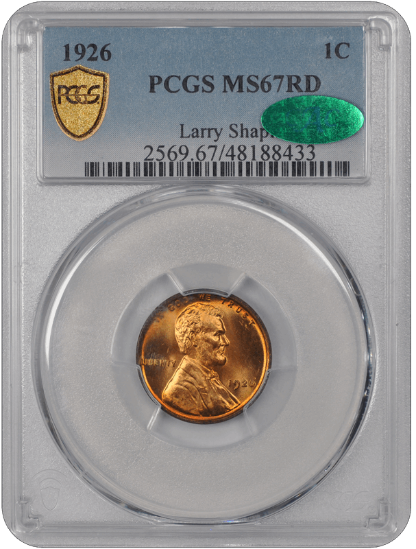 1926 Lincoln PCGS (CAC) MS RD 67 
