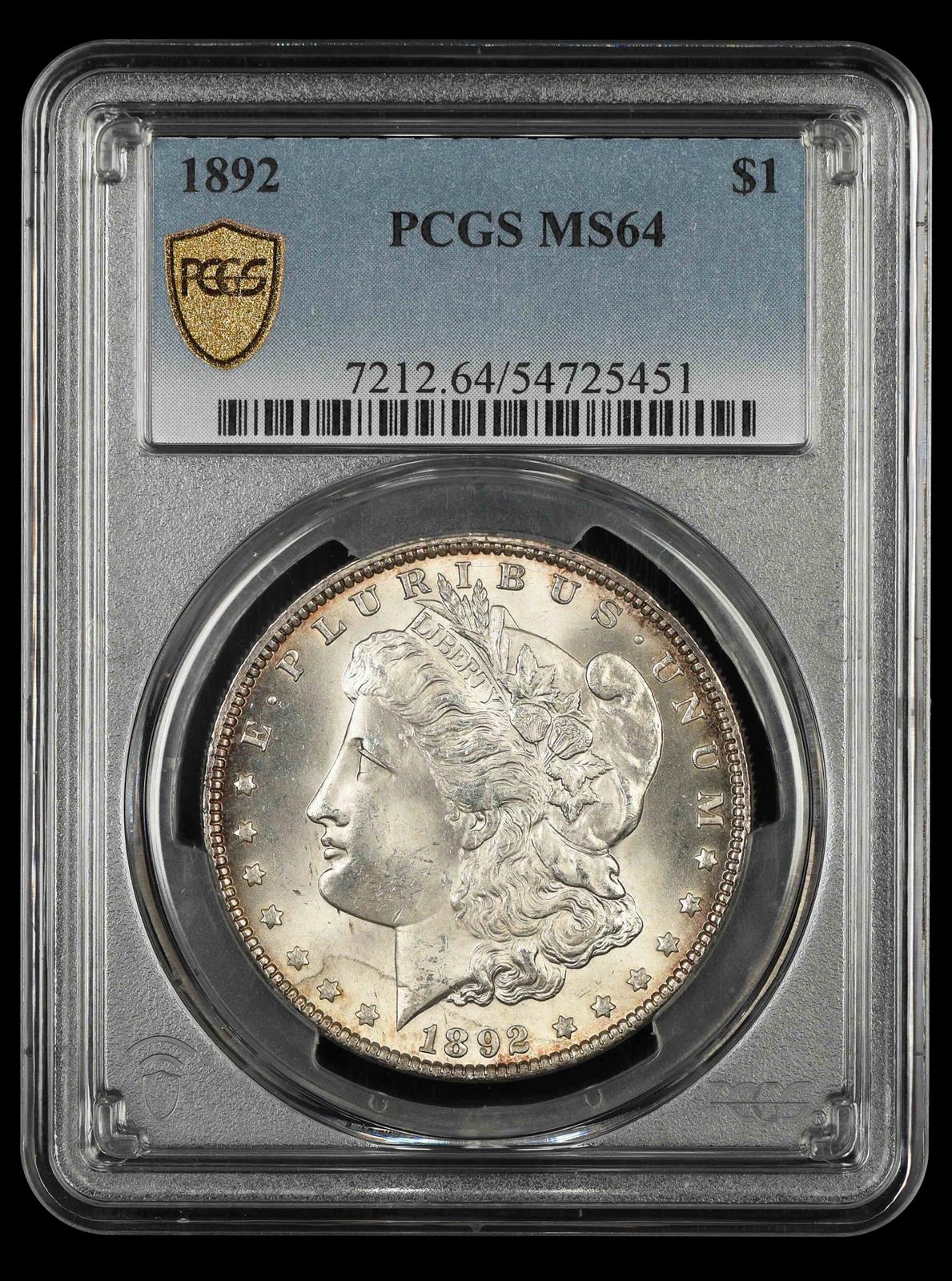 1892 $1 PCGS MS 64